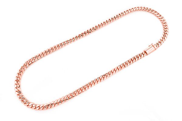 8MM Miami Cuban 14k Solid Gold Chain