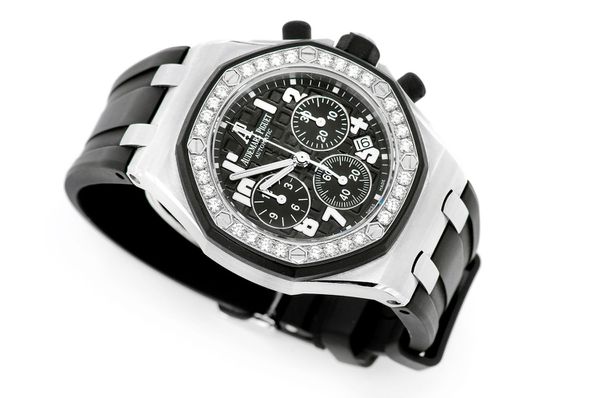 Audemars Piguet Olympian Factory Diamond Bezel Black Rubber Strap (mm/model)