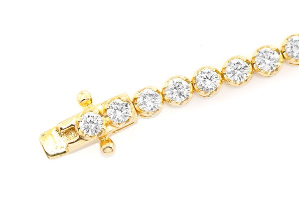 8pt Crown Set Diamond Bracelet 14k Solid Gold 4.00ctw