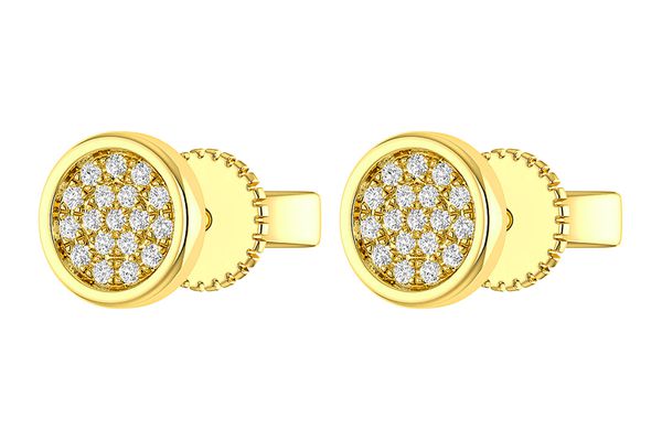 Bezel Set Cluster Stud Earrings 14k   