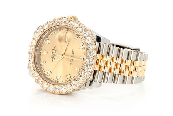 Rolex Datejust 41MM 18k Yellow Gold & Steel (126333) - 6.00ctw Diamond Bezel