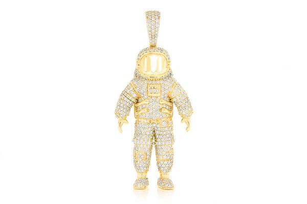 astronaut diamond pendant