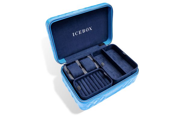 Icebox Leather World Traveler Jewelry Case - 2 Watches