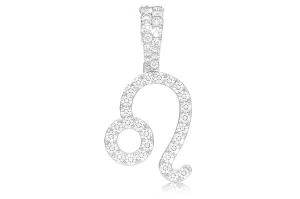 Leo Zodiac Diamond Pendant 14k Solid Gold 0.75ctw