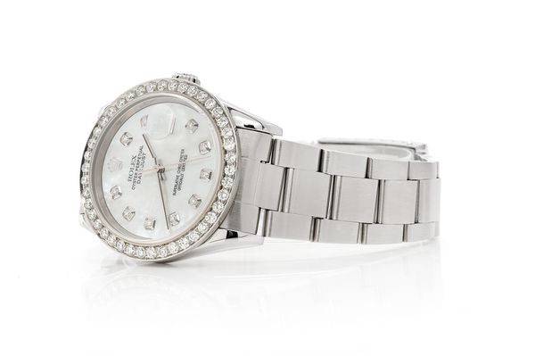 Rolex Datejust 36MM Steel (16200) - 2.00ctw Diamond Bezel