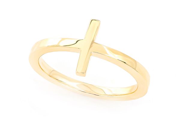 Cross Ring 14k Solid Gold