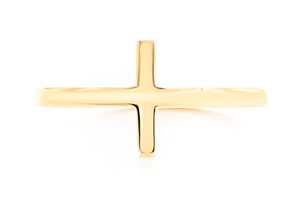 Cross Ring 14k Solid Gold