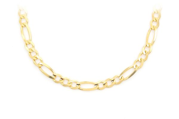 4.5MM Figaro Link 14k Solid Gold Chain