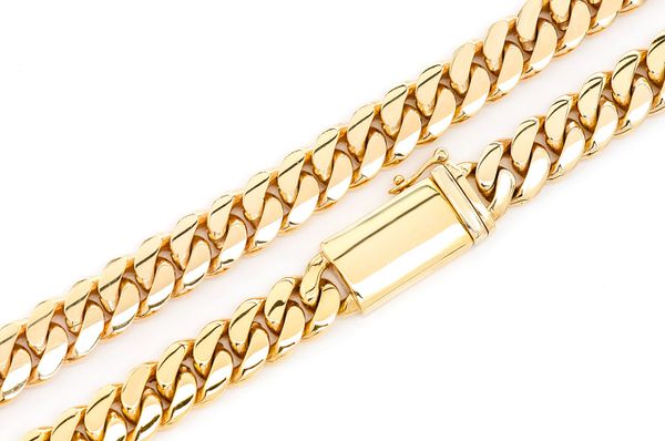 8MM Miami Cuban - 14k Solid Gold Bracelet