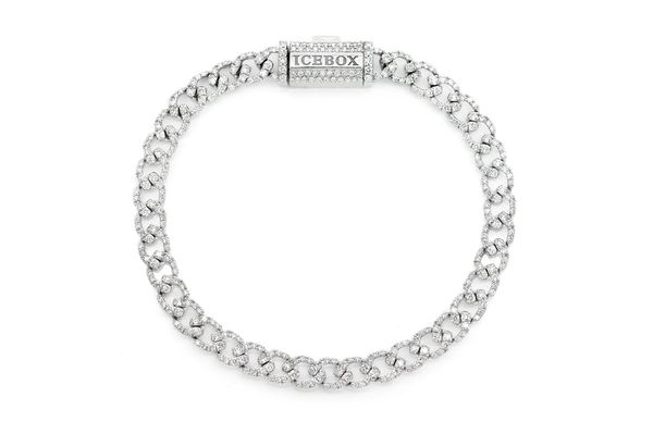 6MM Elongated Miami Cuban Diamond Bracelet 14k Solid Gold 3.75ctw