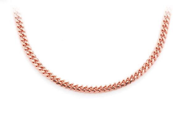 3.5MM Miami Cuban 14k Solid Gold Chain