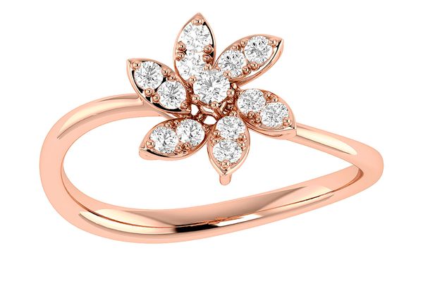 Diamond Flower Ring 14k   