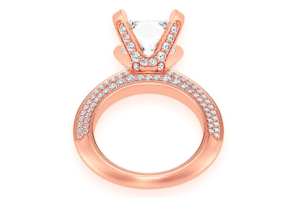 Kifey - 3.00ct Princess Solitaire - Knife Edge - Diamond Engagement Ring - All Natural Vs Diamonds