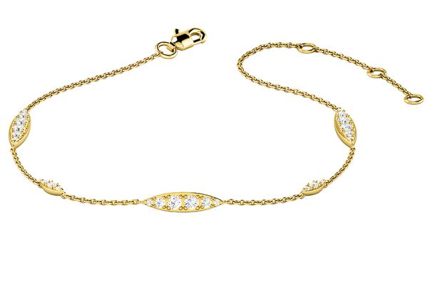 Graduated Diamond Bracelet 14k Solid Gold 0.30ctw