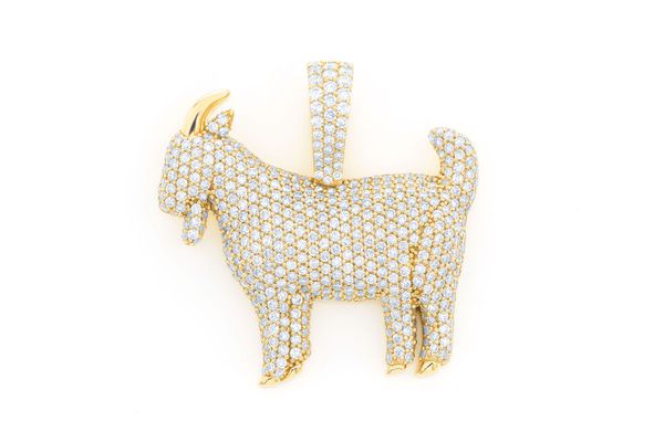 goat diamond pendant