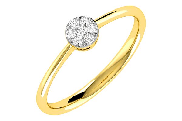 Round Cluster Diamond Ring 14k   