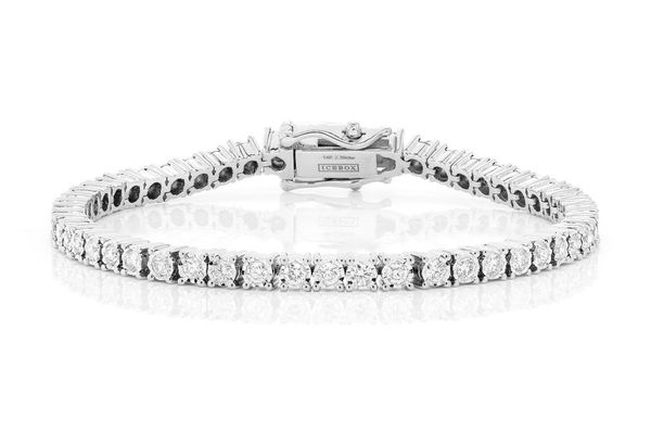 6pt Miracle Set Diamond Bracelet 14k Solid Gold 2.75ctw