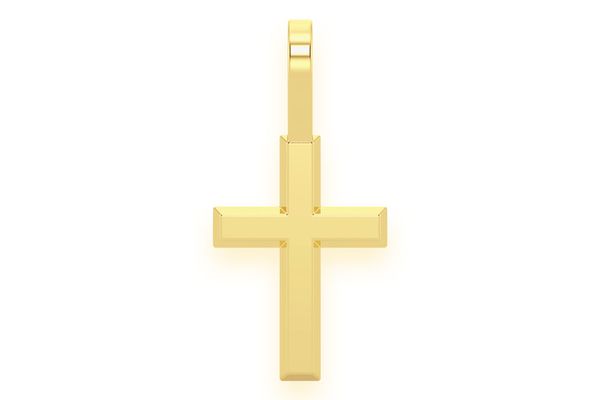 Angled Cross Pendant 14k Solid Gold