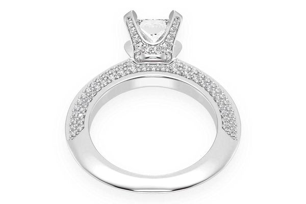 Kifey - 1.00ct Princess Cut Solitaire - Knife Edge - Diamond Engagement Ring - All Natural