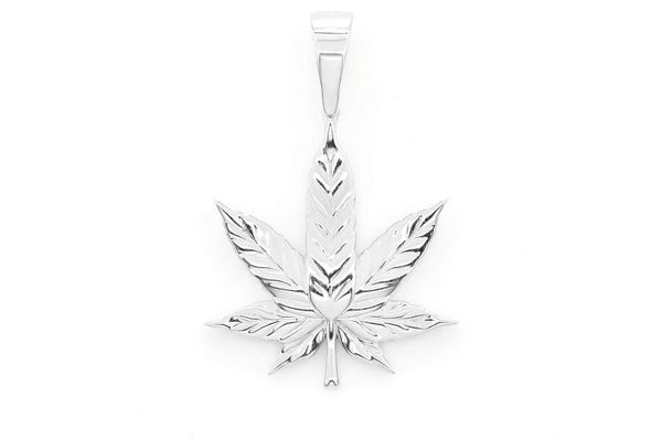 Cannabis Leaf Pendant 14k Solid Gold