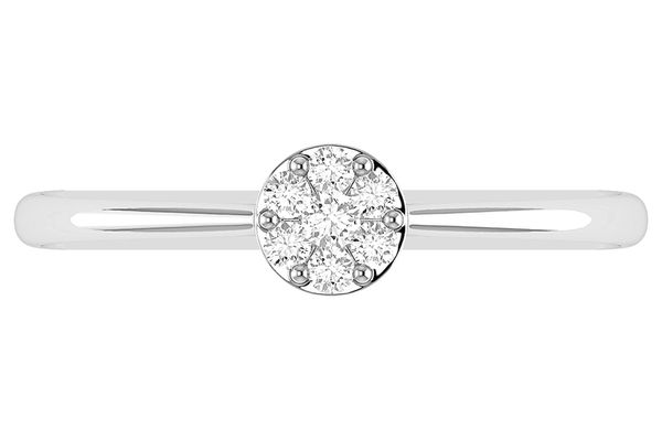 Round Cluster Diamond Ring 14k   