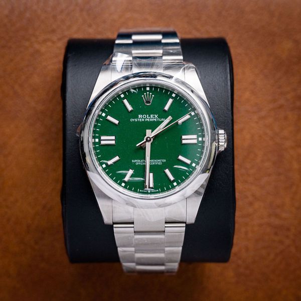 Rolex Op Ss Green Dial (2023) - Wc