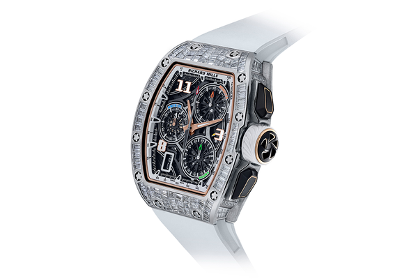 Richard Mille - Automatic Winding Lifestyle Flyback Chronograph Snow-Set Diamonds - Rm 72-01 - White Gold (mb116)