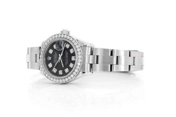 Rolex Datejust 26MM Steel (69160) - Custom Dial & 0.85ctw Diamond Bezel