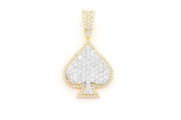 diamond spade pendant