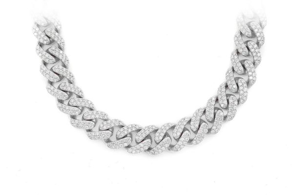 12MM Miami Cuban Necklace 14k   24.25ctw