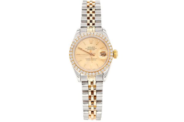 Rolex - Datejust 26 - 69173 - Steel & Gold - Custom Diamond Bezel - (500-06238)