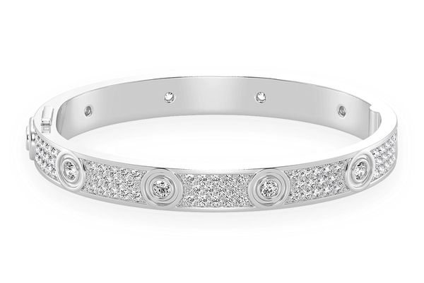 Full Diamond Eternity Diamond Bangle 14k Solid Gold 6.05ctw