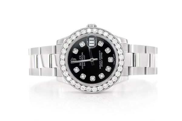 Rolex Datejust 31MM Steel (178240) - 2.00ctw Diamond Bezel