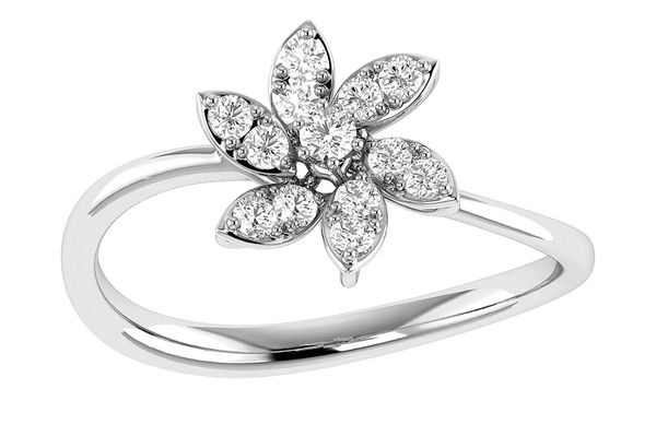 Diamond Flower Ring 14k   