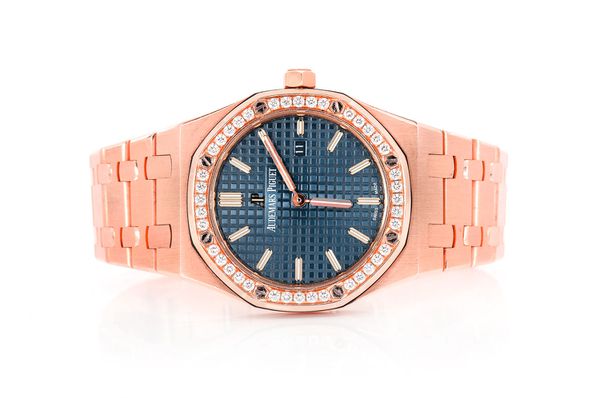 Audemars Piguet 33MM Royal Oak 18k Rose Gold - Factory Diamonds - Quartz