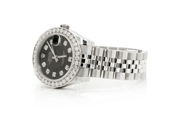 Rolex Datejust 31MM Steel (178274) - 1.75ctw Diamond Bezel