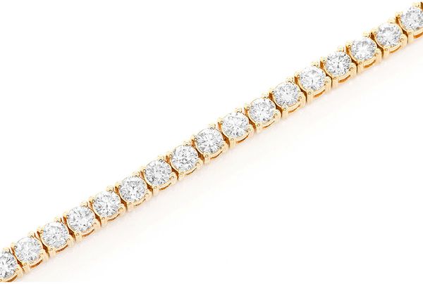 12pt Prong Set Diamond Tennis Bracelet 14k Solid Gold 8.25ctw