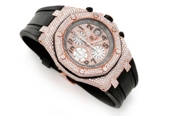 Audemars Piguet Royal Oak Offshore 42MM 18k Rose Gold - Fully Iced Out