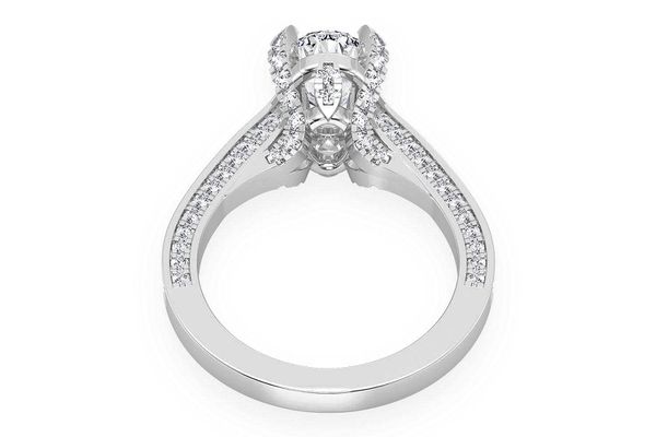 Chant - 2.00ct Oval Solitaire - Knife Edge - Diamond Engagement Ring - All Natural