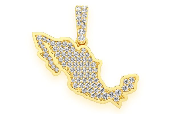 Mexico Diamond Pendant 14k Solid Gold 0.33ctw