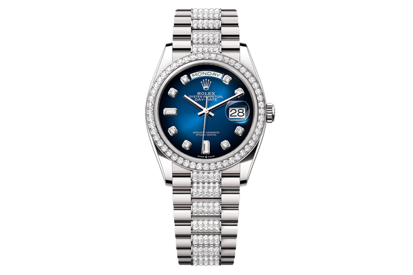 Rolex - Day-Date 36 - 128349rbr - White Gold & Diamonds (mb355)