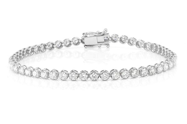 13pt Crown Set Diamond Bracelet 14k Solid Gold 6.75ctw