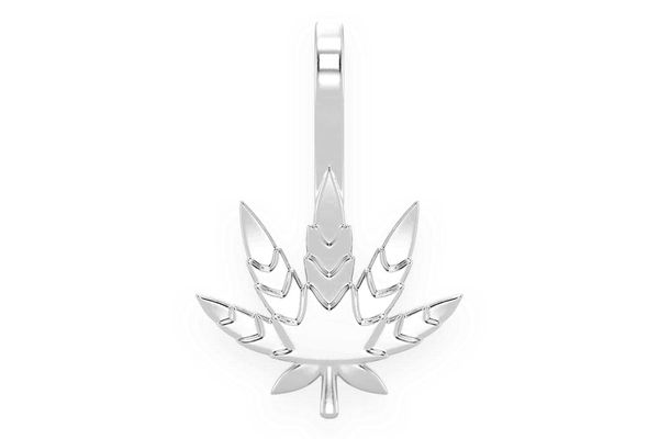 Cannabis Leaf Pendant 14k Solid Gold