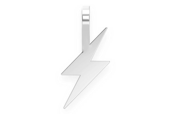 Lightning Bolt Emoji Pendant 14k Solid Gold