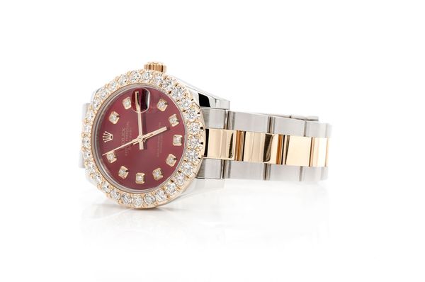 Rolex Datejust 31MM 18k Yellow Gold & Steel (178243) - 3.00ctw Diamond Bezel