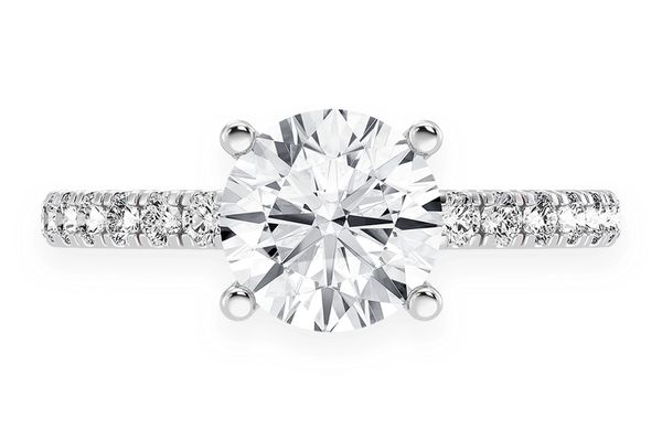 Thinn - 0.50ct Round Solitaire - One Row Under Halo - Diamond Engagement Ring - All Natural Vs Diamonds