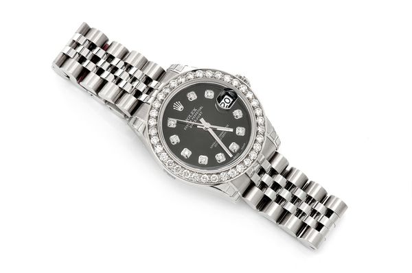 Rolex Datejust 31MM Steel (178274) - 1.75ctw Diamond Bezel