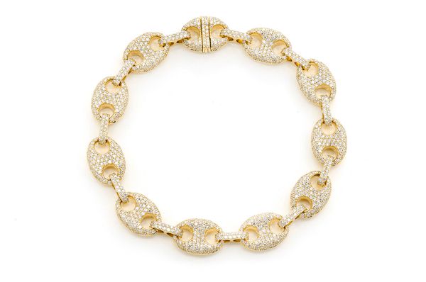 10.5MM Mariner Link Bracelet 14k   7.00ctw