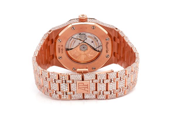 Audemars Piguet Royal Oak 41MM 18k Rose Gold - Fully Iced Out