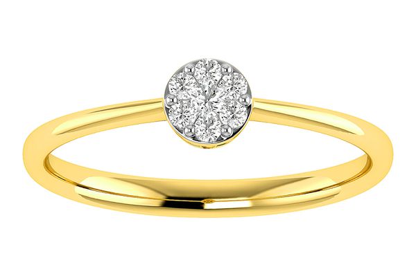 Round Cluster Diamond Ring 14k   